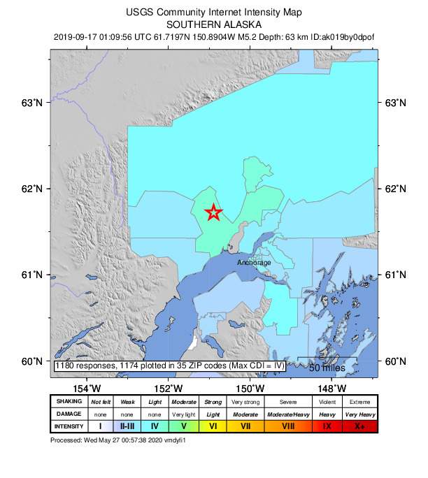 Did You Feel It? map: shaking reported by the public