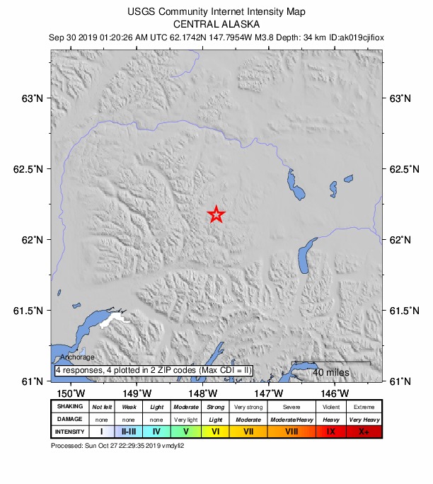 Did You Feel It? map: shaking reported by the public
