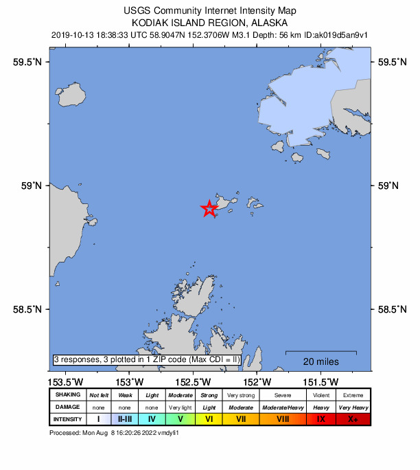 Did You Feel It? map: shaking reported by the public