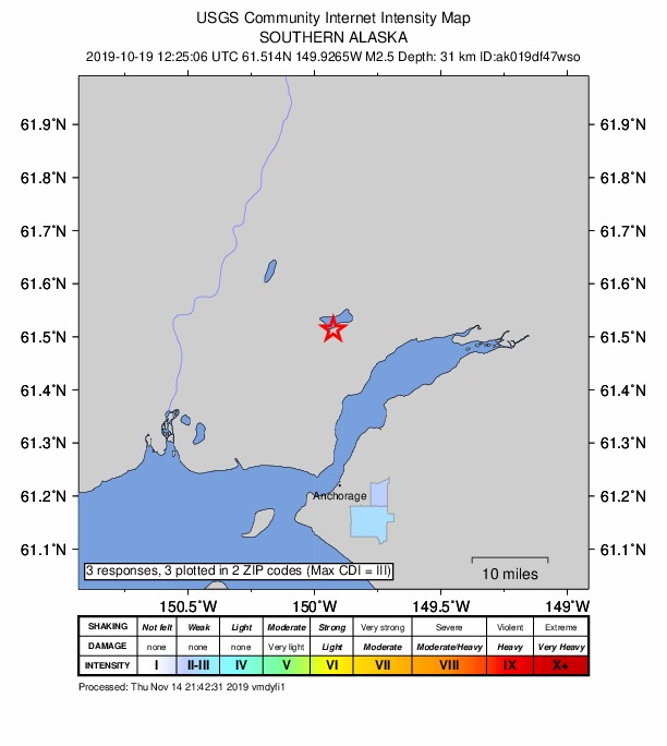 Did You Feel It? map: shaking reported by the public