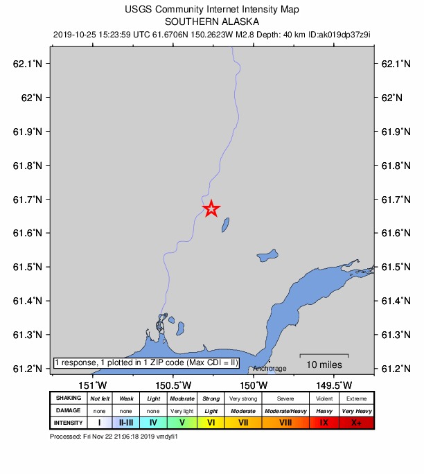 Did You Feel It? map: shaking reported by the public