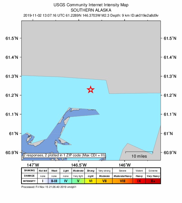 Did You Feel It? map: shaking reported by the public