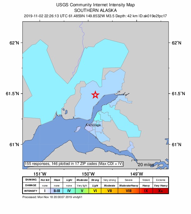 Did You Feel It? map: shaking reported by the public