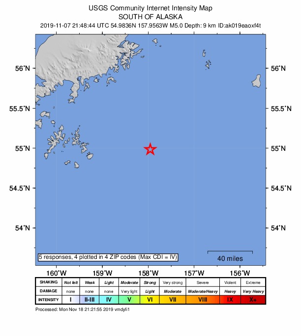 Did You Feel It? map: shaking reported by the public