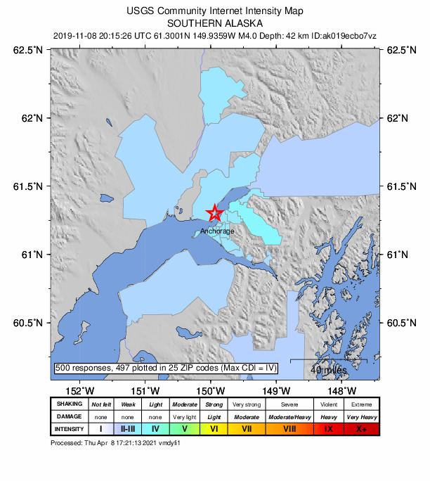 Did You Feel It? map: shaking reported by the public