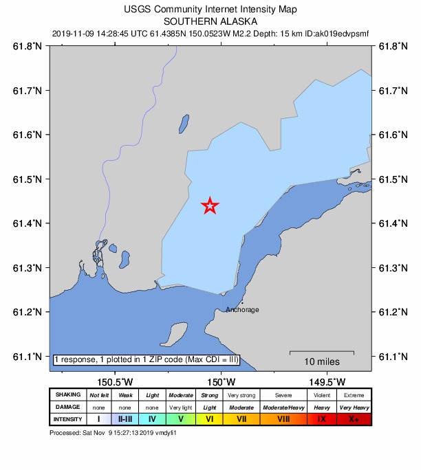 Did You Feel It? map: shaking reported by the public
