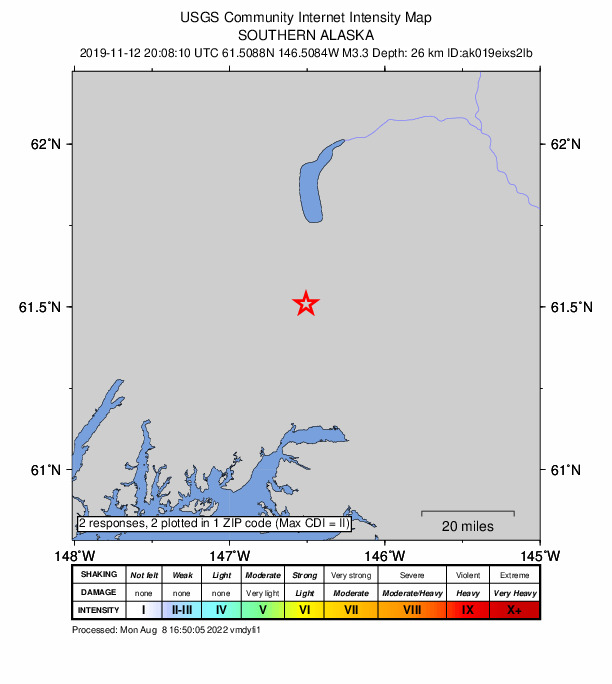 Did You Feel It? map: shaking reported by the public