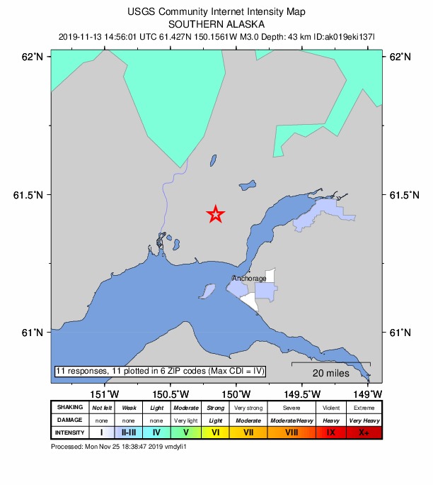 Did You Feel It? map: shaking reported by the public