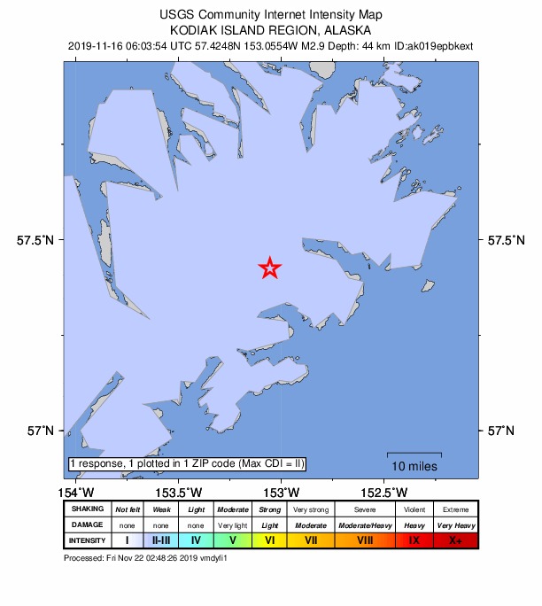 Did You Feel It? map: shaking reported by the public