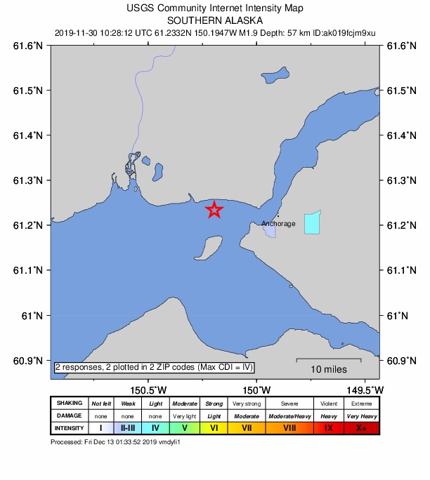 Did You Feel It? map: shaking reported by the public