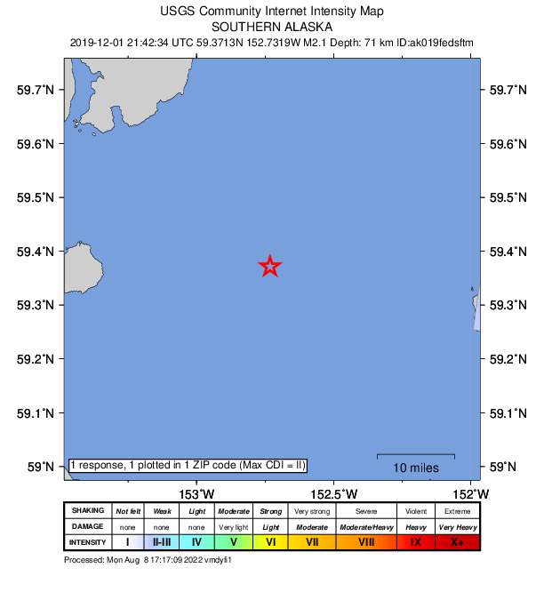 Did You Feel It? map: shaking reported by the public