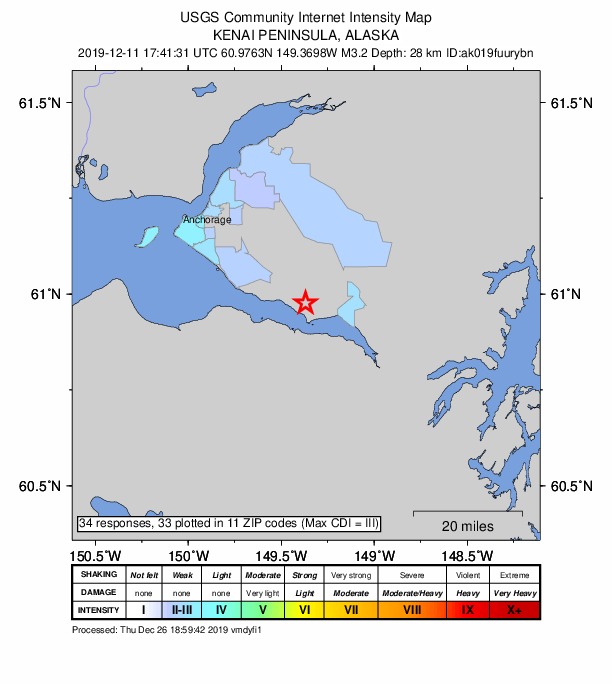 Did You Feel It? map: shaking reported by the public