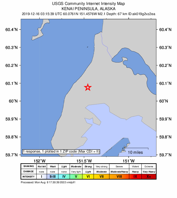 Did You Feel It? map: shaking reported by the public