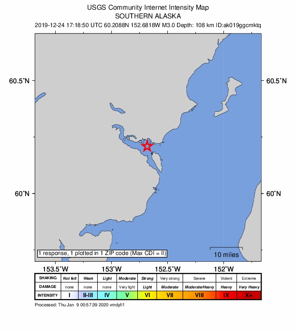Did You Feel It? map: shaking reported by the public