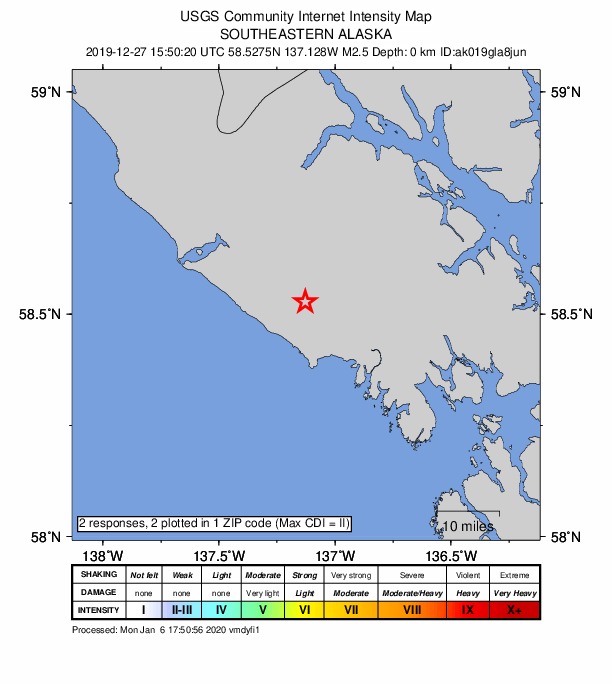 Did You Feel It? map: shaking reported by the public