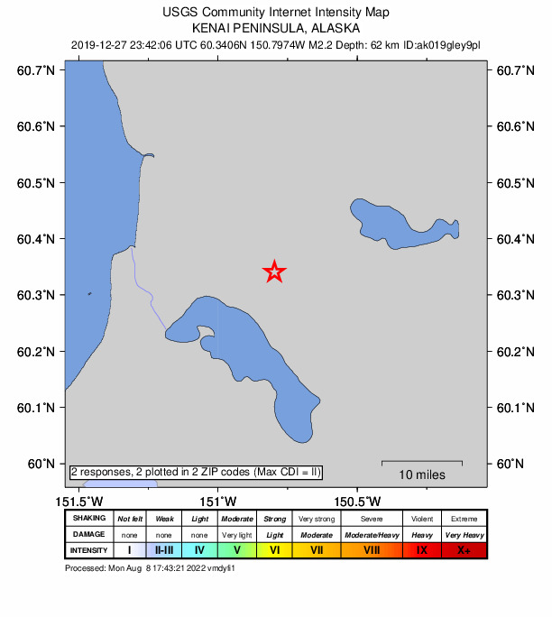 Did You Feel It? map: shaking reported by the public