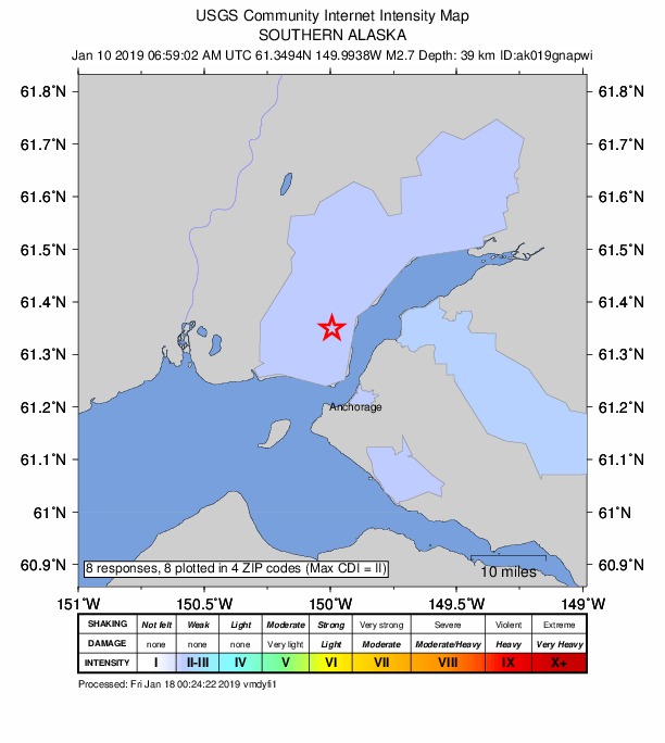 Did You Feel It? map: shaking reported by the public