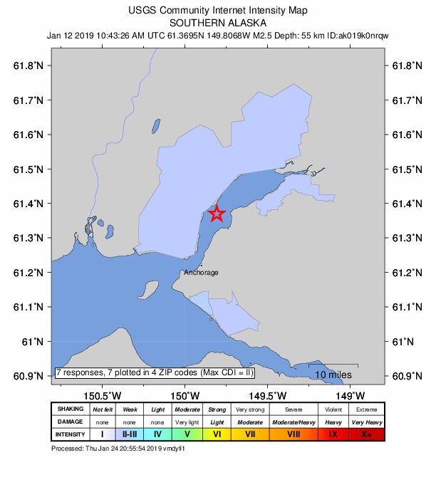 Did You Feel It? map: shaking reported by the public