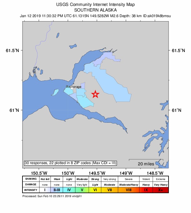 Did You Feel It? map: shaking reported by the public