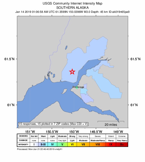 Did You Feel It? map: shaking reported by the public