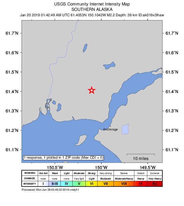 Did You Feel It? map: shaking reported by the public