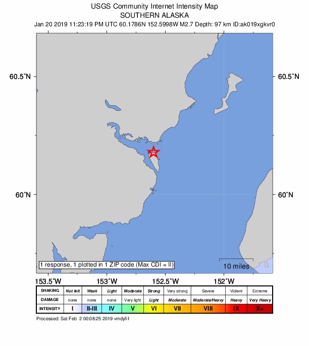 Did You Feel It? map: shaking reported by the public