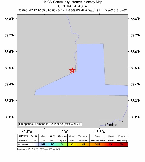 Did You Feel It? map: shaking reported by the public