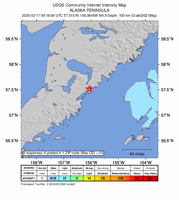 Did You Feel It? map: shaking reported by the public