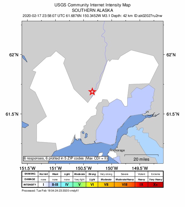 Did You Feel It? map: shaking reported by the public