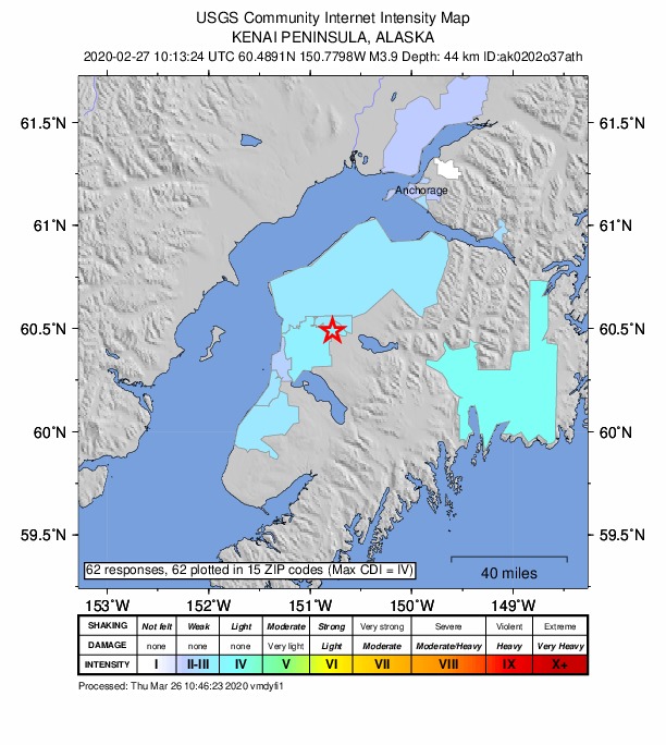 Did You Feel It? map: shaking reported by the public