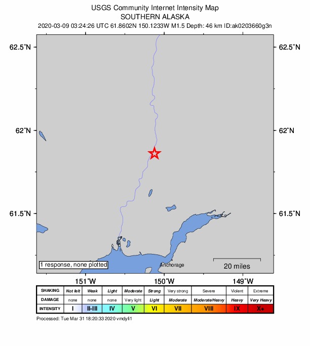 Did You Feel It? map: shaking reported by the public