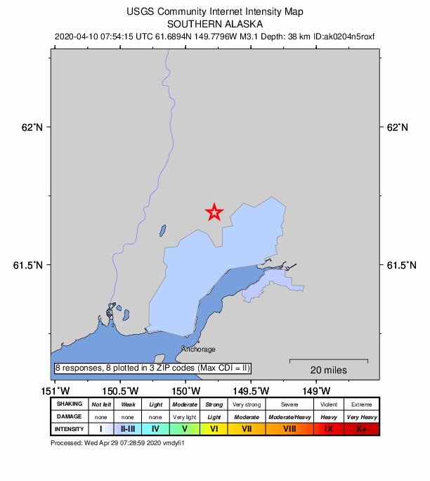 Did You Feel It? map: shaking reported by the public