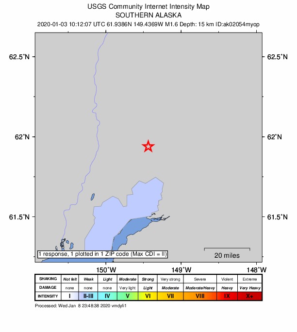Did You Feel It? map: shaking reported by the public