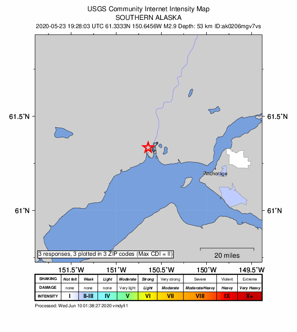 Did You Feel It? map: shaking reported by the public
