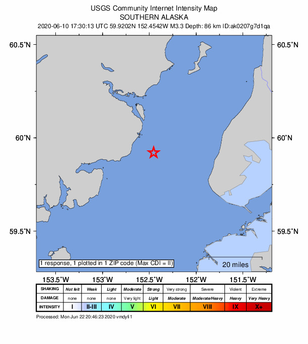 Did You Feel It? map: shaking reported by the public
