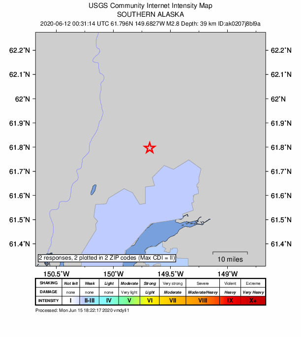 Did You Feel It? map: shaking reported by the public