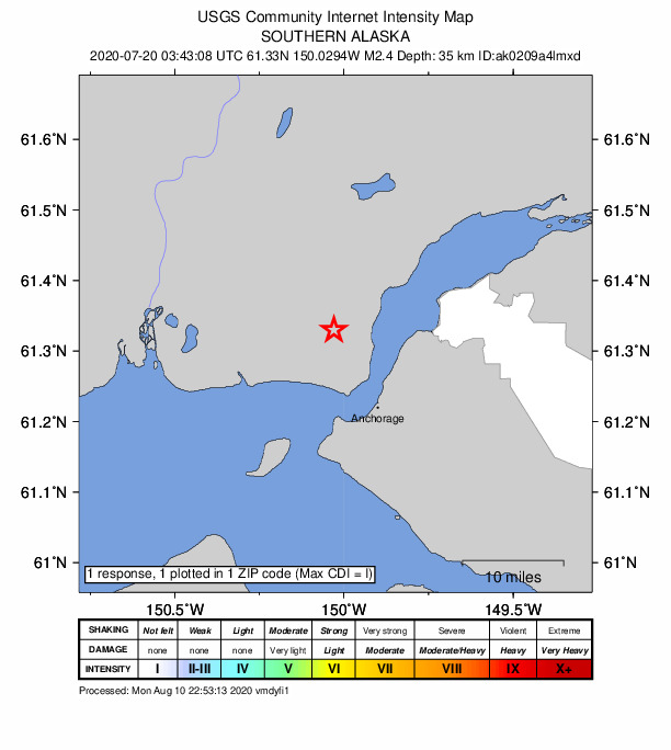 Did You Feel It? map: shaking reported by the public