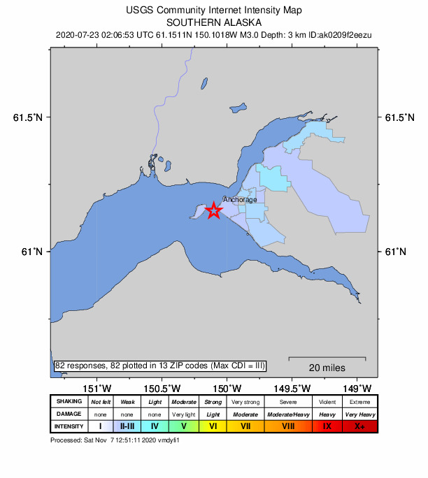 Did You Feel It? map: shaking reported by the public