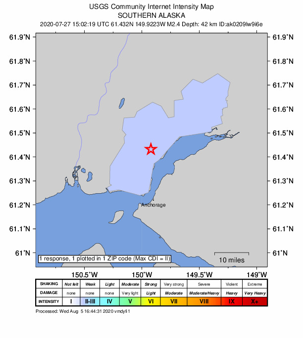 Did You Feel It? map: shaking reported by the public