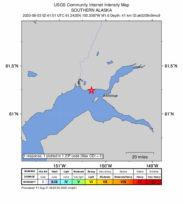 Did You Feel It? map: shaking reported by the public