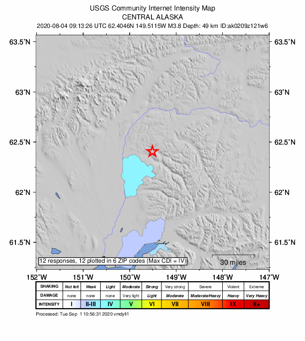 Did You Feel It? map: shaking reported by the public