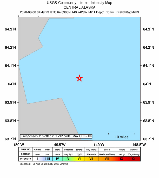 Did You Feel It? map: shaking reported by the public
