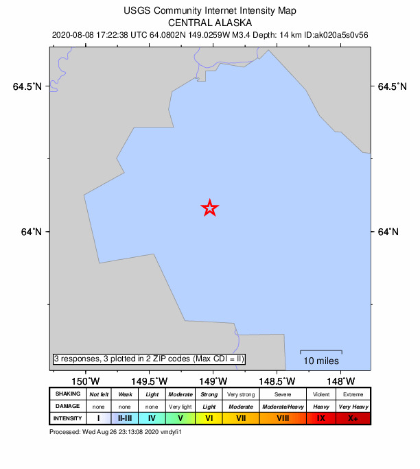 Did You Feel It? map: shaking reported by the public