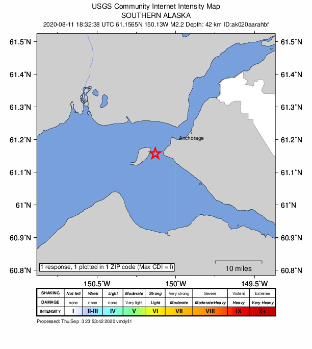 Did You Feel It? map: shaking reported by the public