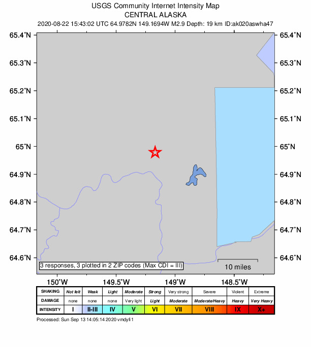 Did You Feel It? map: shaking reported by the public