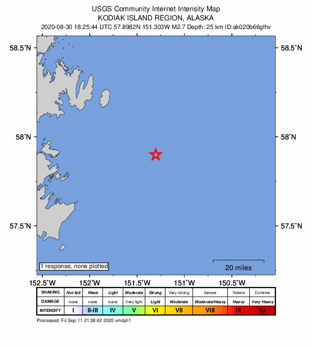 Did You Feel It? map: shaking reported by the public