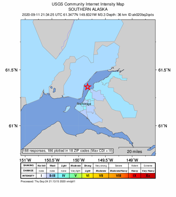 Did You Feel It? map: shaking reported by the public
