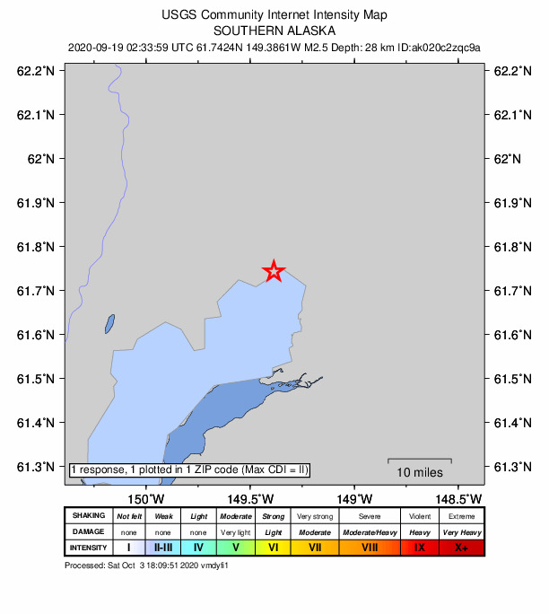 Did You Feel It? map: shaking reported by the public