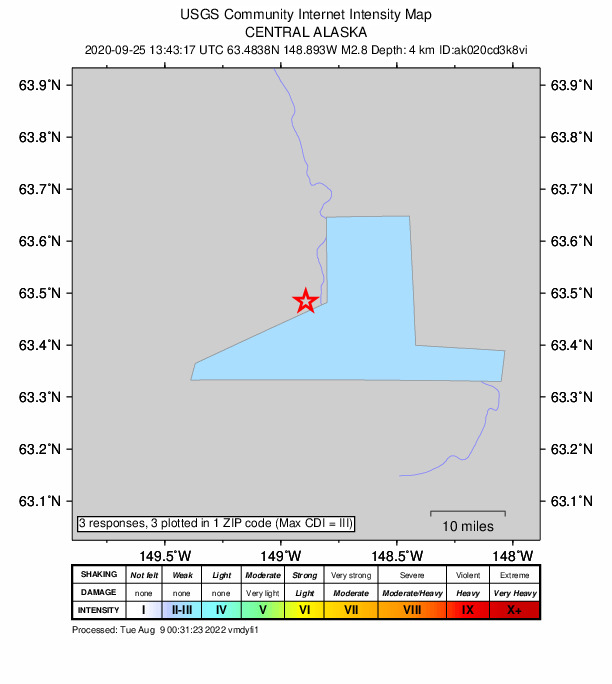 Did You Feel It? map: shaking reported by the public