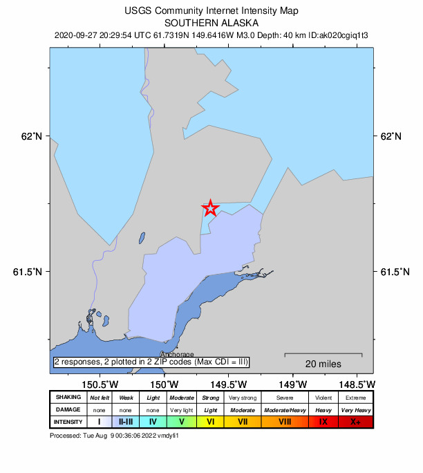 Did You Feel It? map: shaking reported by the public